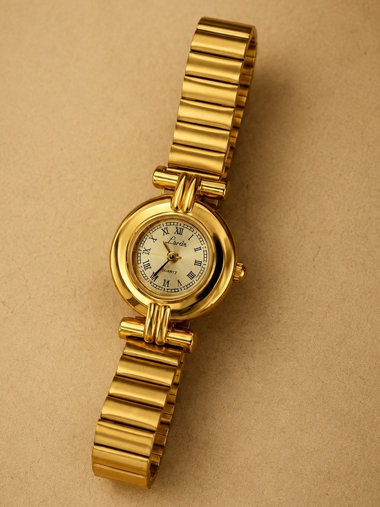 Anthropologie Accessories - Classic Vintage Gold Women’s Watch with Roman Numeral Dial